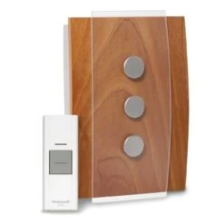 Decor Wood Wireless Door Chime And Push Button
