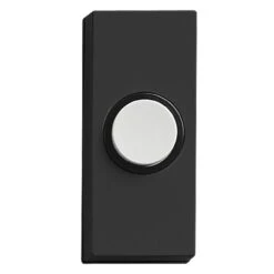 Black Wired Recessed Push Button For Door Chime