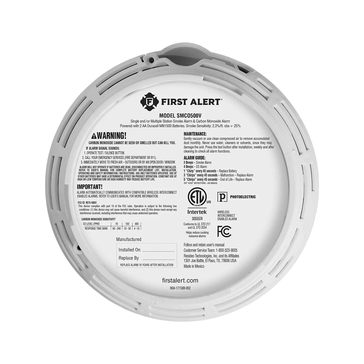 1048446 Interconnect Battery-Operated Smoke & CO Alarm With Voice 6 1048446 Interconnect Battery-Operated Smoke & CO Alarm With Voice - Image 6