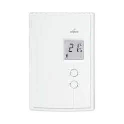 White 4.8 In. X 3.2 In. Line Volt Manual TRIAC Electric Heat T-Stat