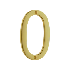 Banham Door Numeral 0 Polished Brass
