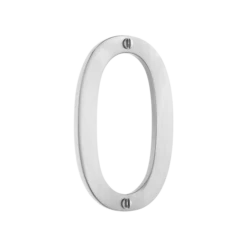 Banham Door Numeral 0 Satin Chrome
