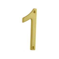 Banham Door Numeral 1 Satin Brass