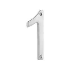 Banham Door Numeral 1 Satin Chrome