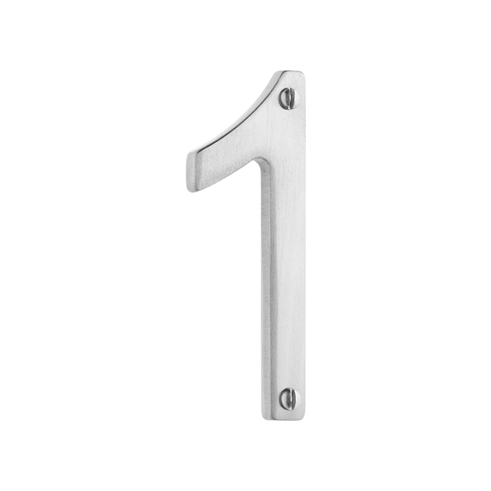 Banham Door Numeral 1 Satin Chrome 1 Banham Door Numeral 1 Satin Chrome