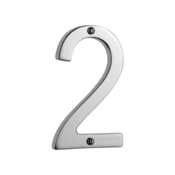Banham Door Numeral 2 Polished Chrome