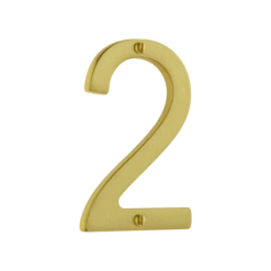 Banham Door Numeral 2 Satin Brass
