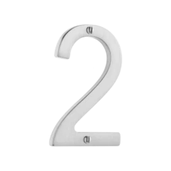 Banham Door Numeral 2 Satin Chrome