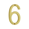 Banham Door Numeral 6 Satin Brass