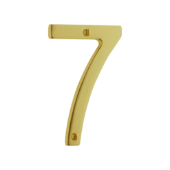 Banham Door Numeral 7 Polished Brass
