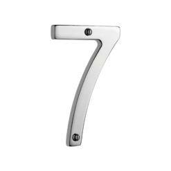 Banham Door Numeral 7 Polished Chrome