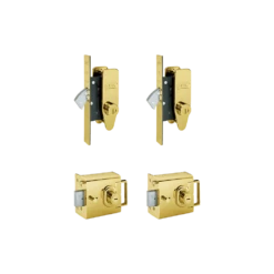Banham L2000 (x2) + M2002 (x2) Lock Kit Polished Brass