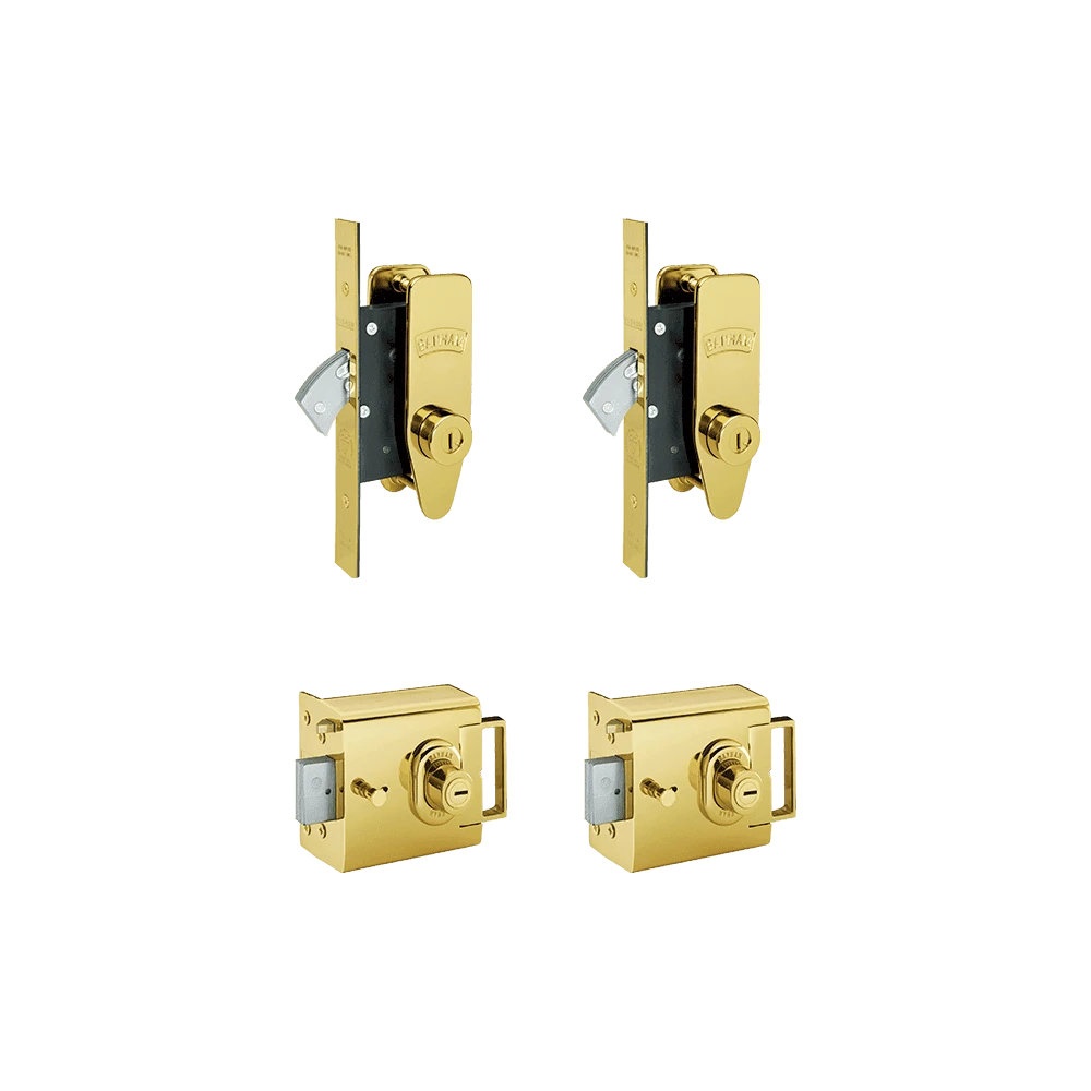 Banham L2000 (x2) + M2002 (x2) Lock Kit Polished Brass 1 Banham L2000 (x2) + M2002 (x2) Lock Kit Polished Brass