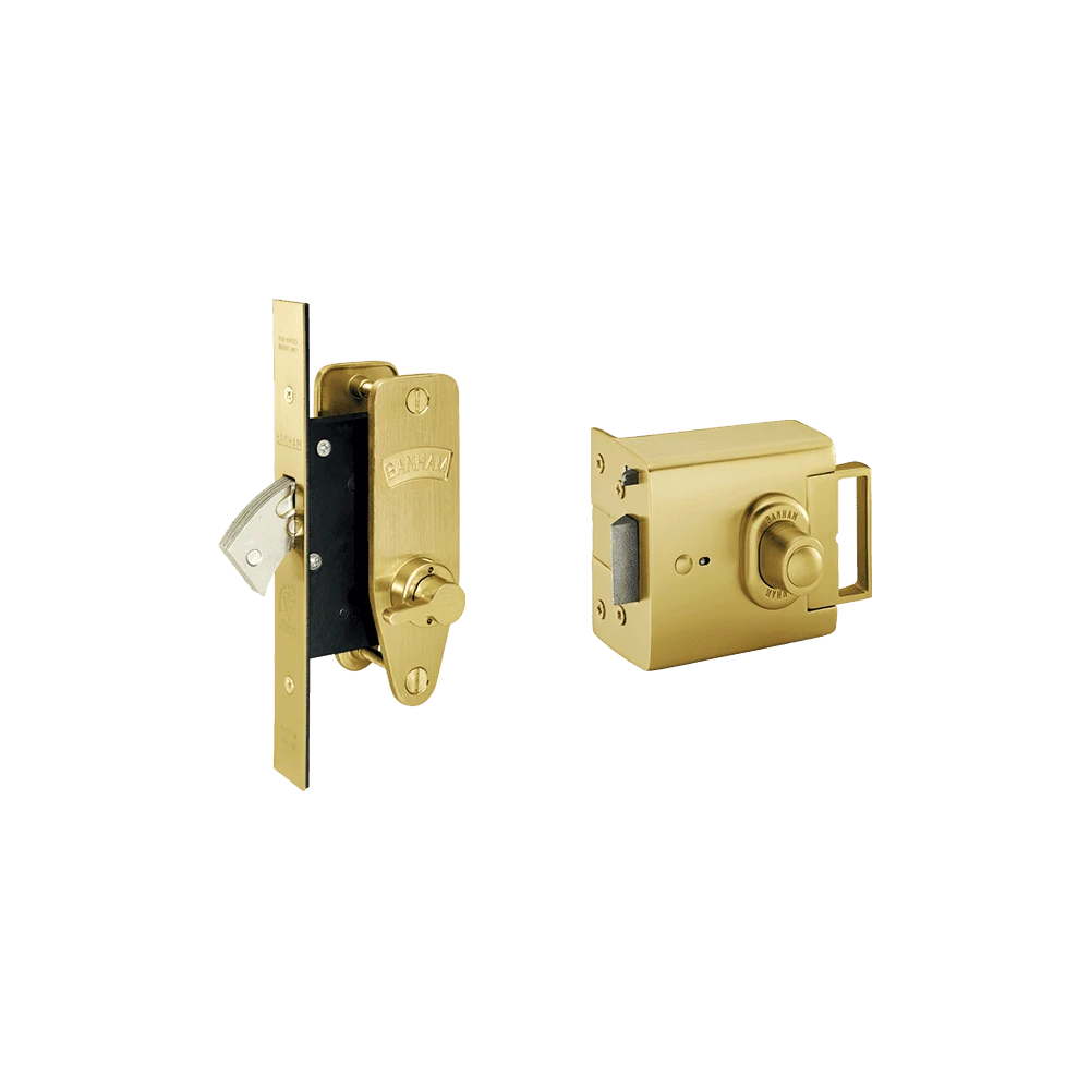 Banham EL4000 + M2003 Lock Kit Satin Brass 1 Banham EL4000 + M2003 Lock Kit Satin Brass