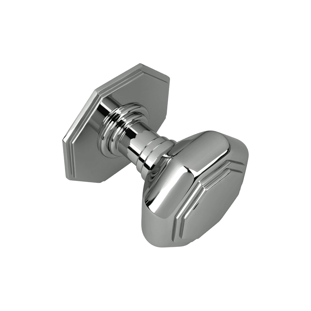 Large Octagonal Door Knob Polished Chrome 2 Large Octagonal Door Knob Polished Chrome - Image 2