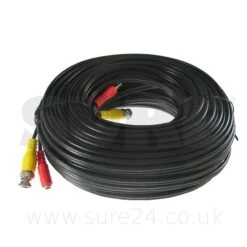 Brand SURE LDBNCDC40 40 Metre Lead Cable Twin BNC (Plug To Socket) DC Pre Terminated -Brand Store ldbncdc40