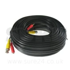 Brand SURE LDBNCDC50 50 Metre Lead Cable Twin BNC (Plug To Socket) DC Pre Terminated