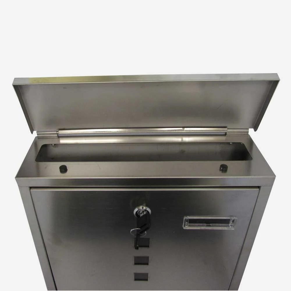 Mail Post Box With Newspaper Holder - Stainless 4 Mail Post Box With Newspaper Holder - Stainless - Image 4