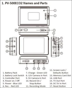 Pocket Digital Video Recorder - PV500 ECO2 - LawMate 12 Pocket Digital Video Recorder - PV500 ECO2 - LawMate -Brand Store names parts