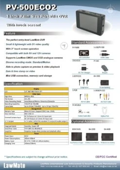 Pocket Digital Video Recorder - PV500 ECO2 - LawMate 13 Pocket Digital Video Recorder - PV500 ECO2 - LawMate -Brand Store pv500 eco2